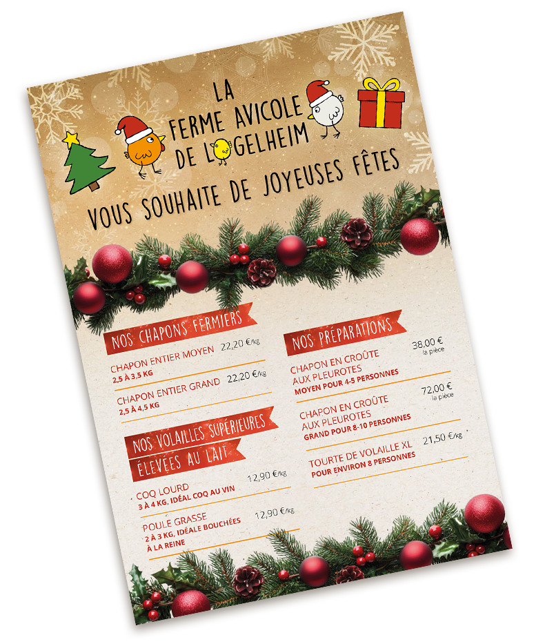 Flyer Noël 2025 Ferme avicole de Logelheim